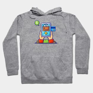 Online Banking Cartoon Vector Icon Illustration Hoodie